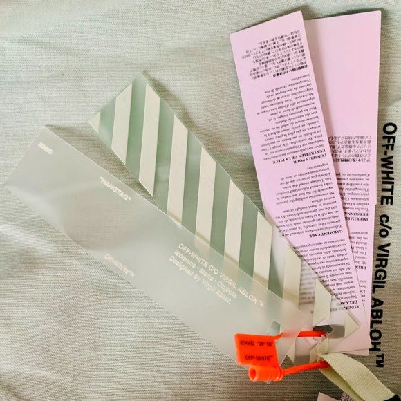 AUTH OFF-WHITE LEATHER TRIMMED LOGO PRINT SHELL BACKPACK W DUST BAG ITALY - Picture 11 of 11